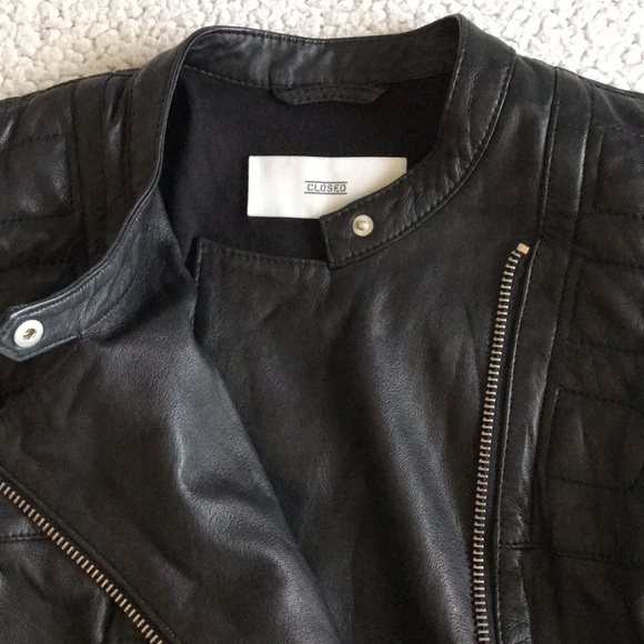 Closed Oakes leather moto jacket S - Picture 8 of 16